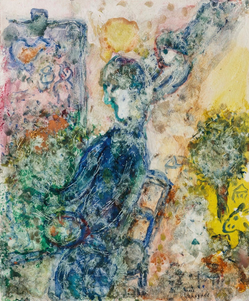 LE PEINTRE À LA PALETTE by Marc Chagall