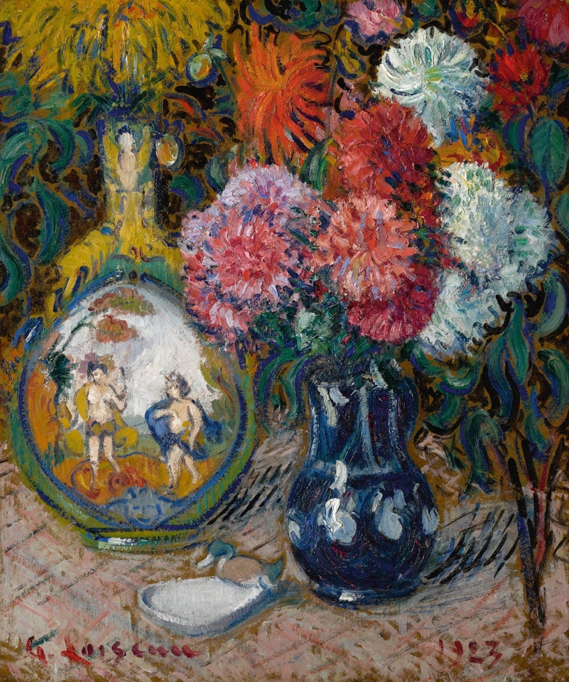 VASE DE FLEURS ET OBJETS VARIÉS by Gustave Loiseau