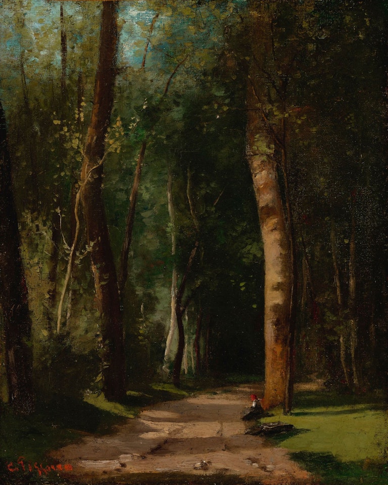 ALLÉE DANS UNE FÔRET by Camille Pissarro