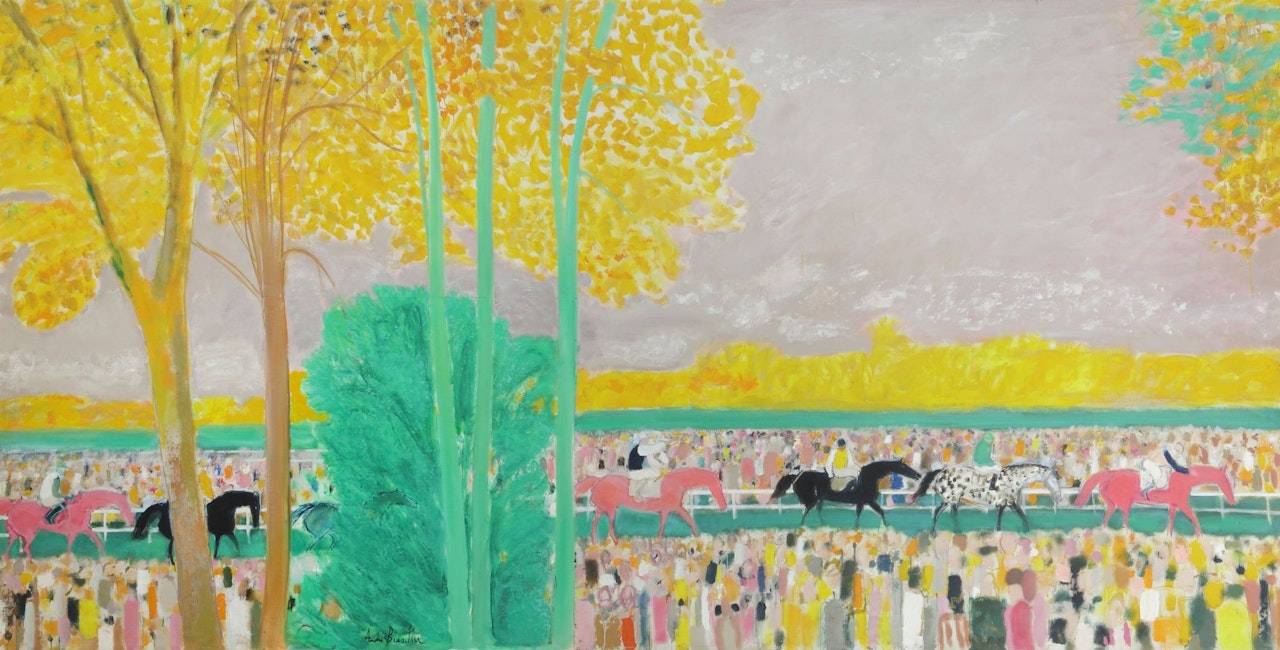 LE CHAMP DE COURSE À MAISONS-LAFITTE by André Brasilier