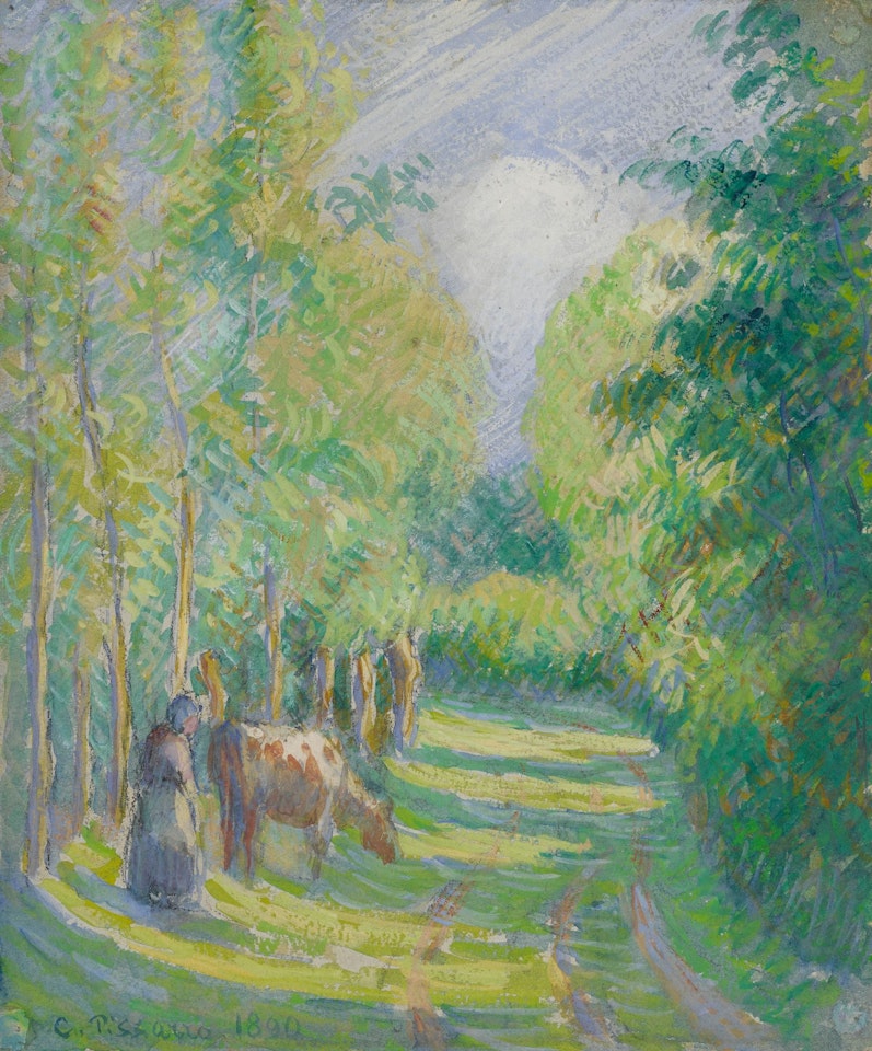 VACHÈRE DANS UNE CLAIRIÈRE by Camille Pissarro
