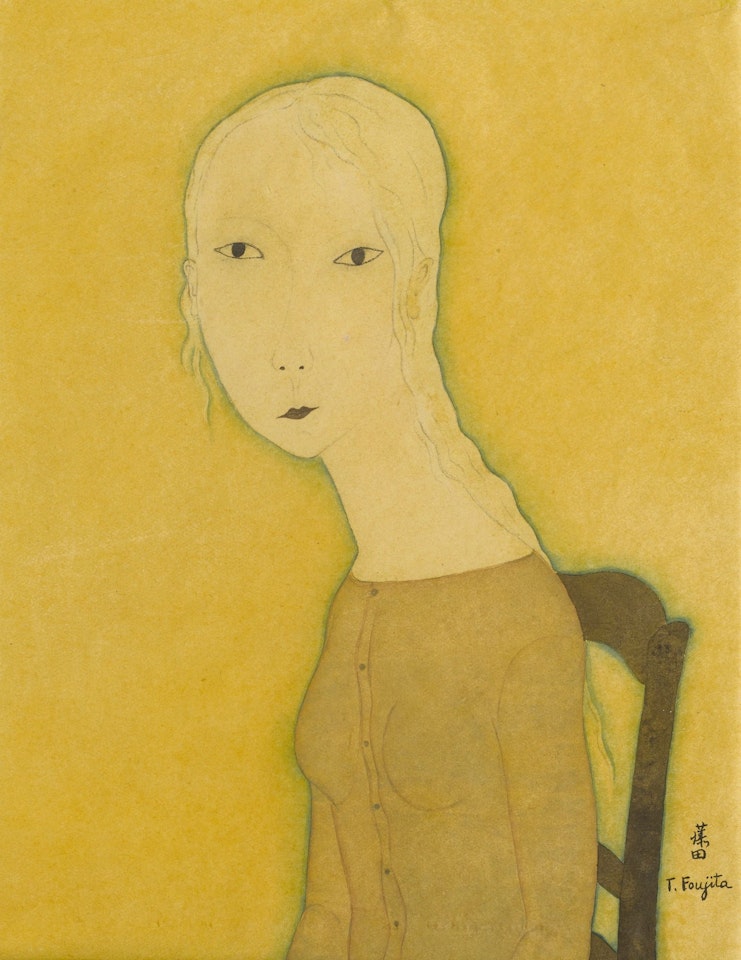 JEUNE FILLE À LA CHAISE by Leonard Tsuguharu Foujita