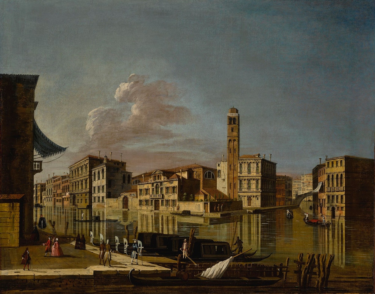 VENICE, A VIEW OF THE GRAND CANAL, WITH SAN GEREMIA, THE PALAZZO LABIA, AND THE ENTRANCE TO THE CANNAREGGIO by Venetian School