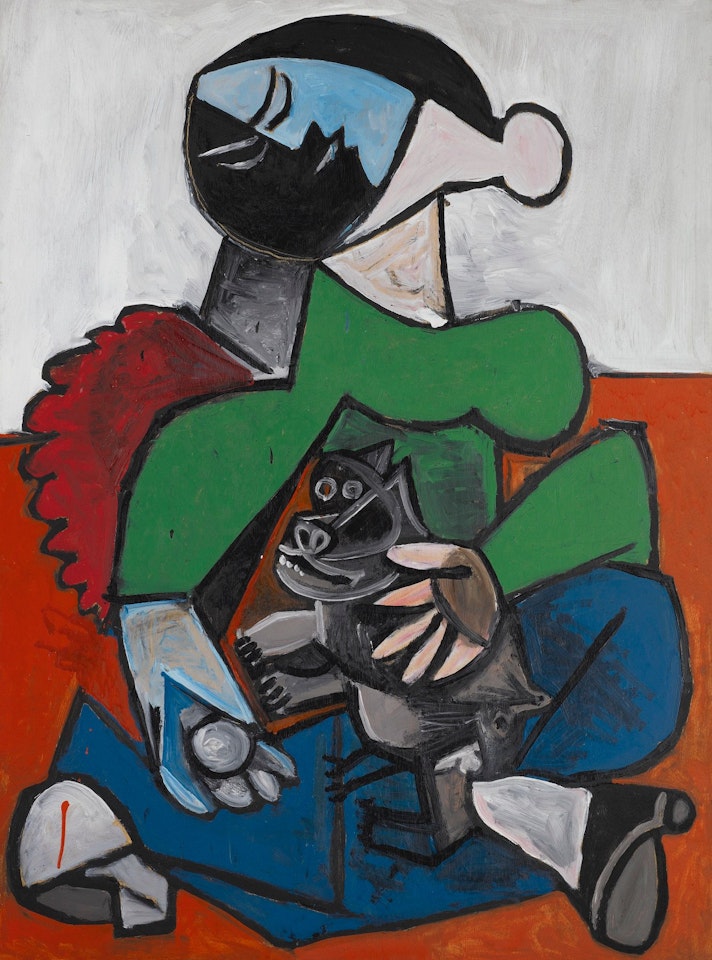 FEMME AU CHIEN  by Pablo Picasso
