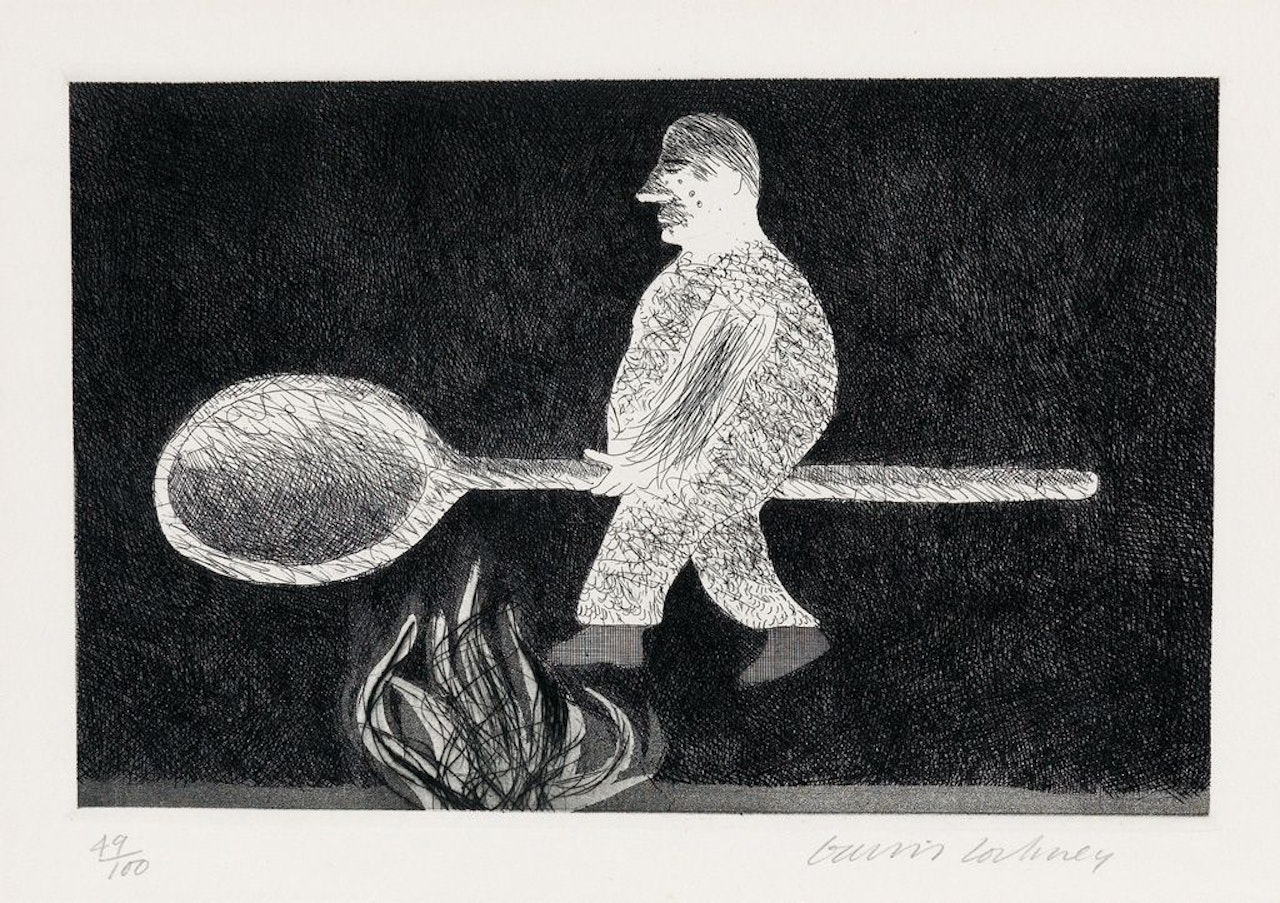 Riding Around On A Cooking Spoon by David Hockney
