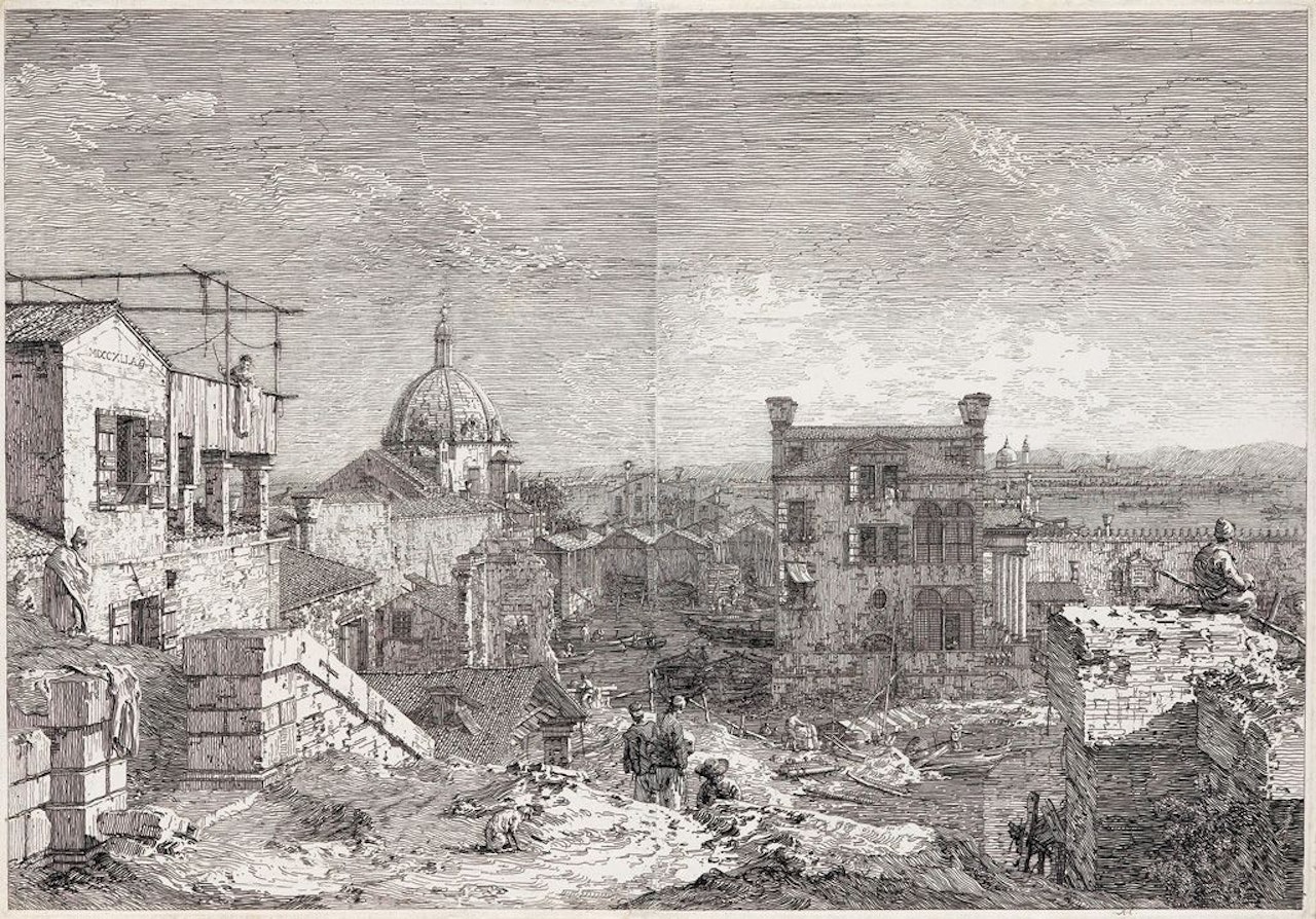 House With The Inscription And The House With The Peristyle (imaginary View Of Venice) by Canaletto