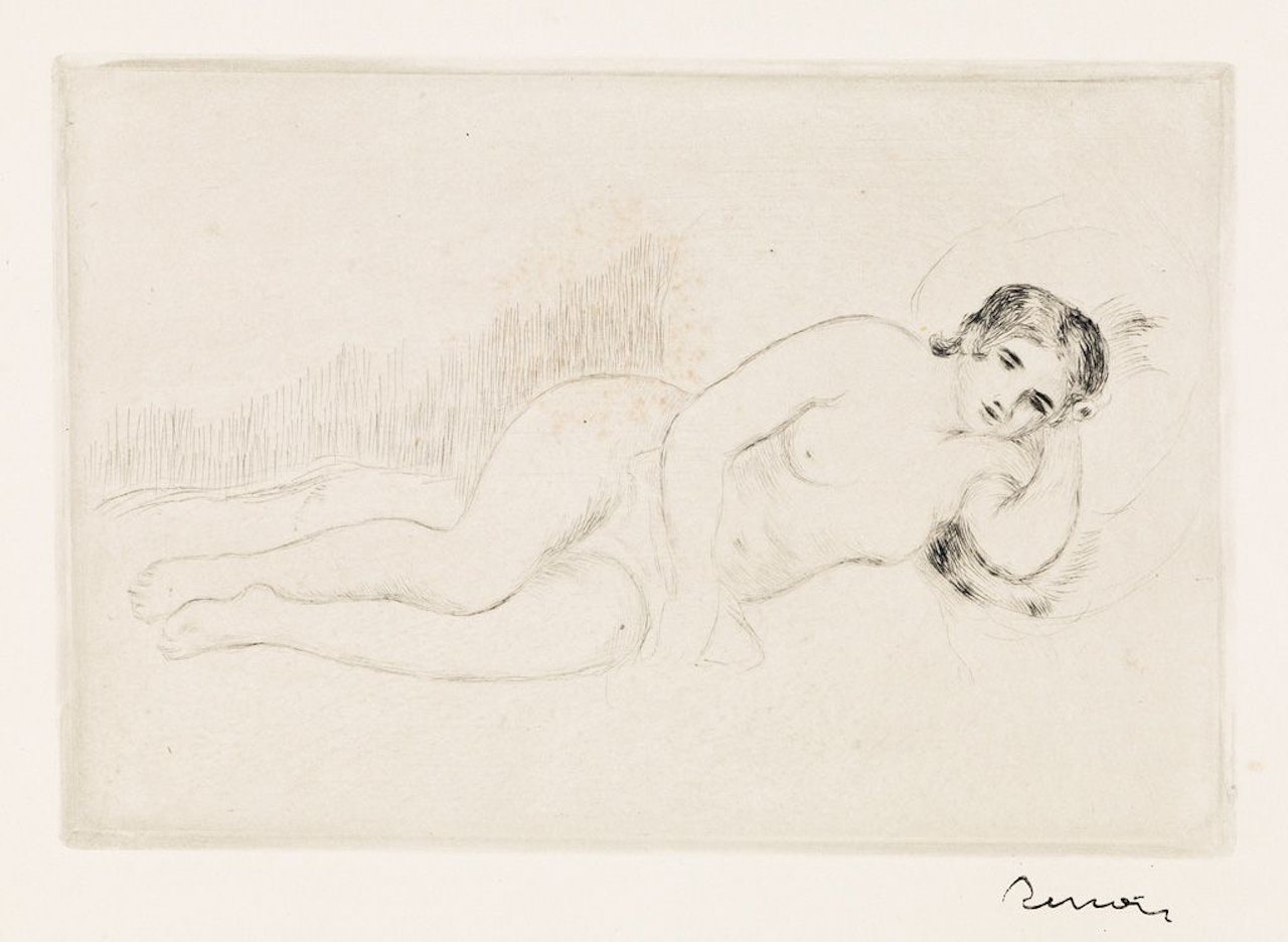 Femme Nue Couché (tournée À Droite), 1re Planche by Pierre-Auguste Renoir