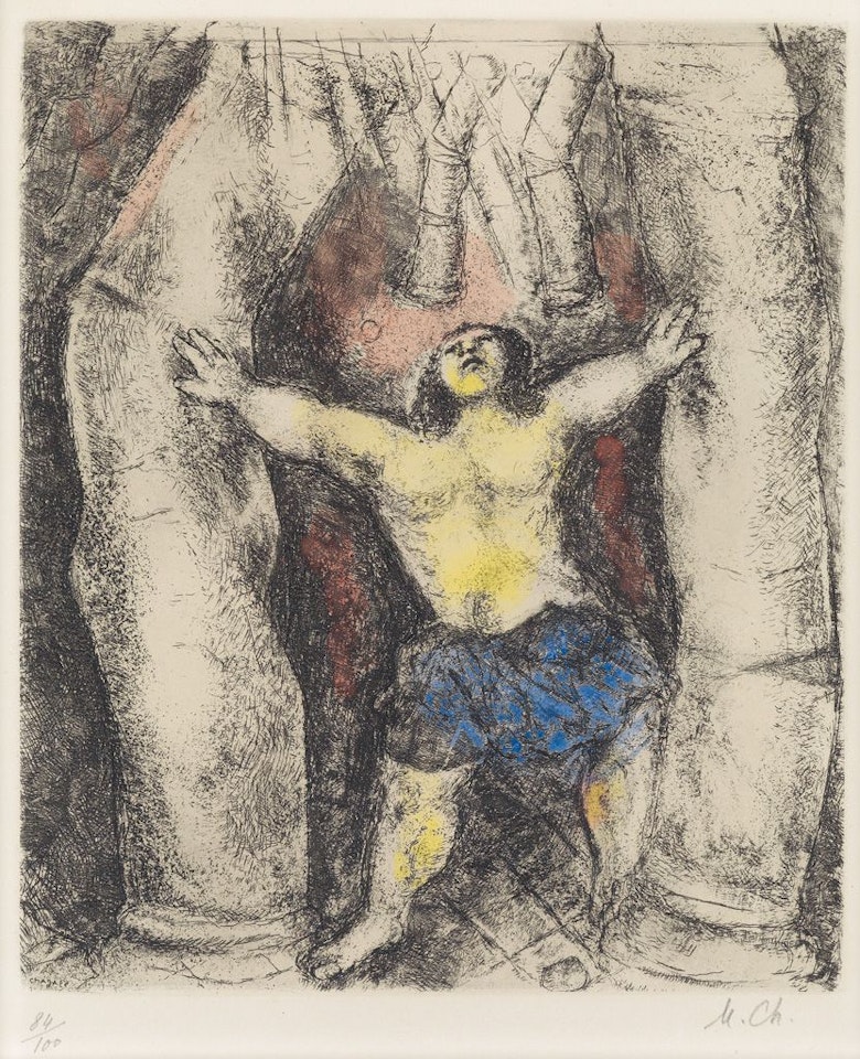 Samson Renverse Les Colonnes by Marc Chagall