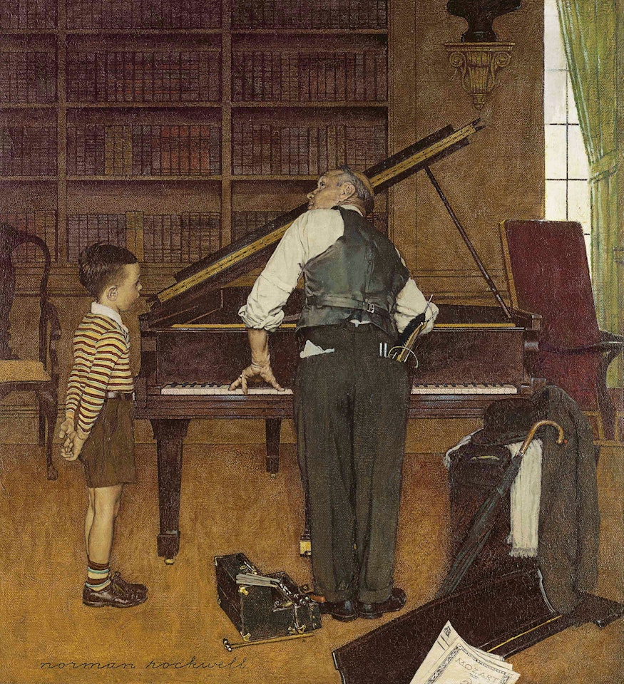 Piano Tuner by Norman Rockwell