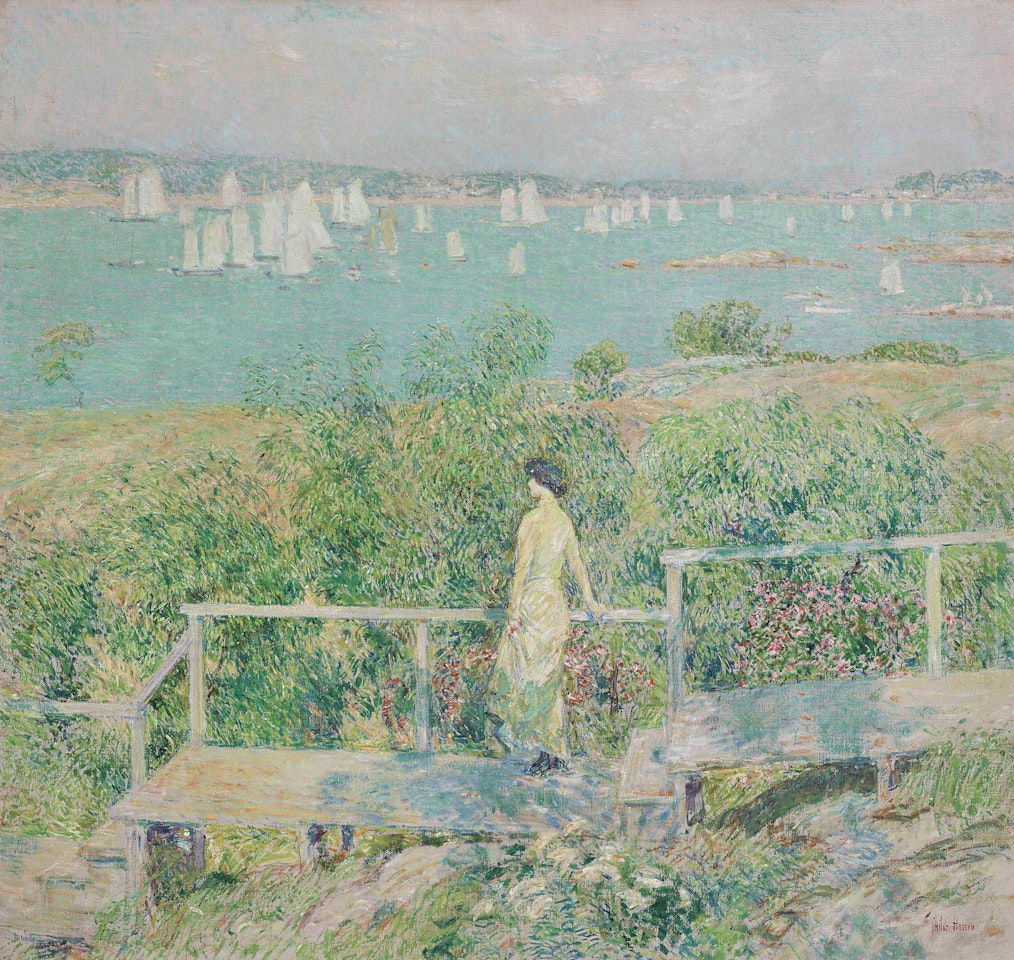 The Yachts, Gloucester Harbor by Childe Hassam