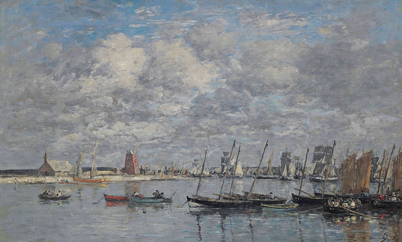 Camaret, le port by Eugène Boudin