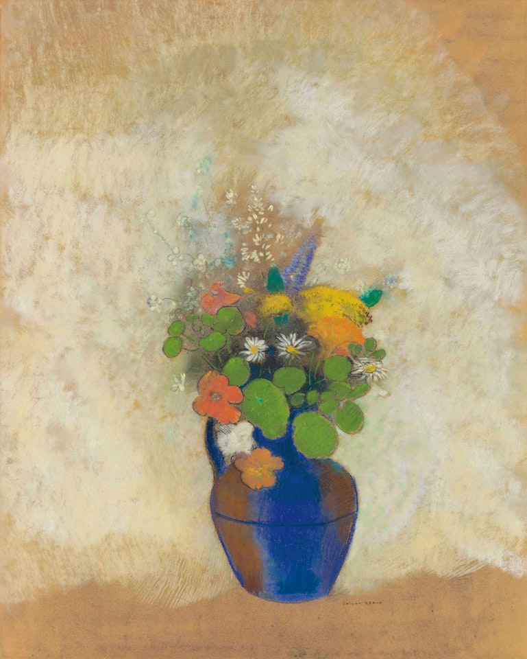 Fleurs dans un vase by Odilon Redon