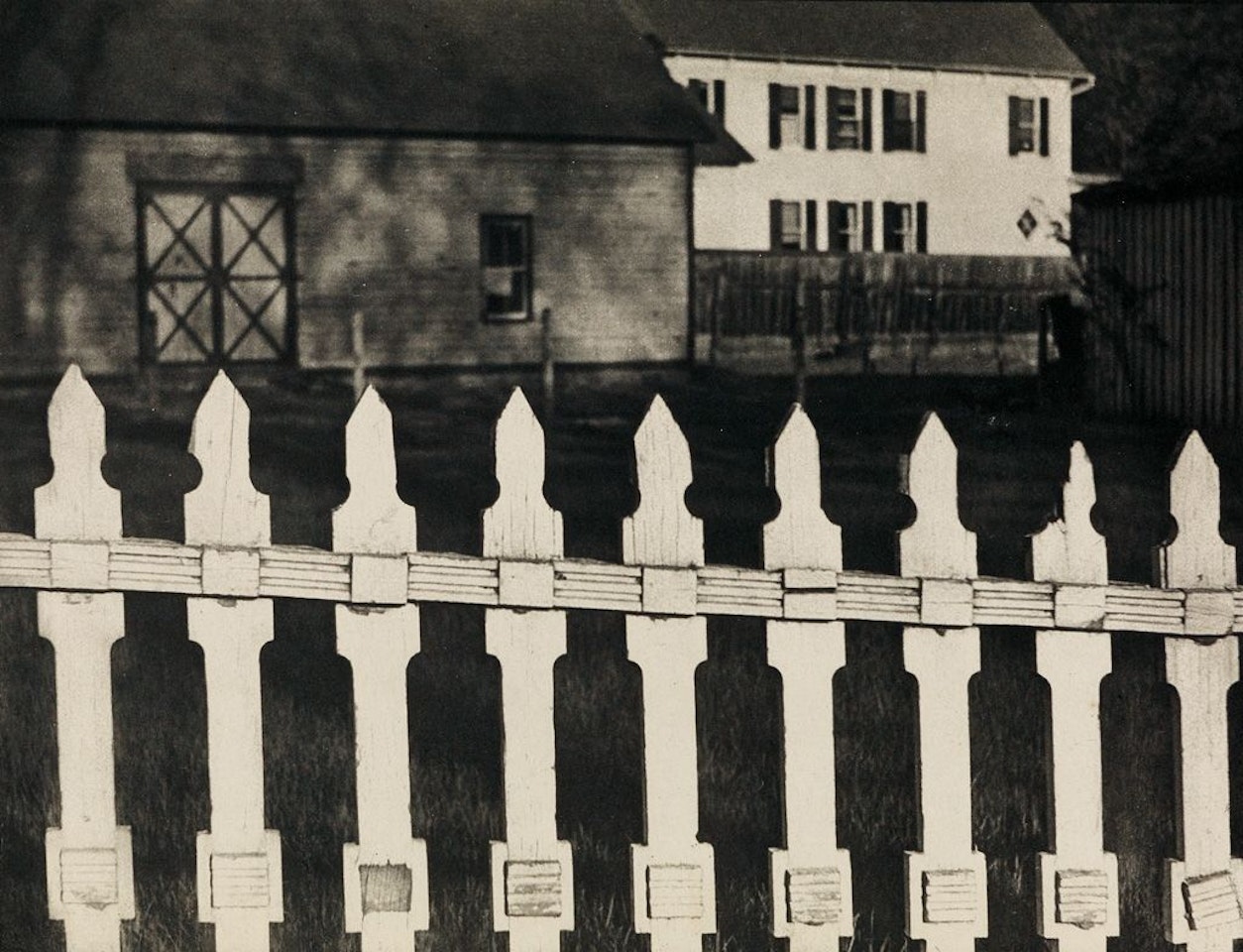Photograph (White Picket Fence); Photograph (Bowls) by Paul Strand