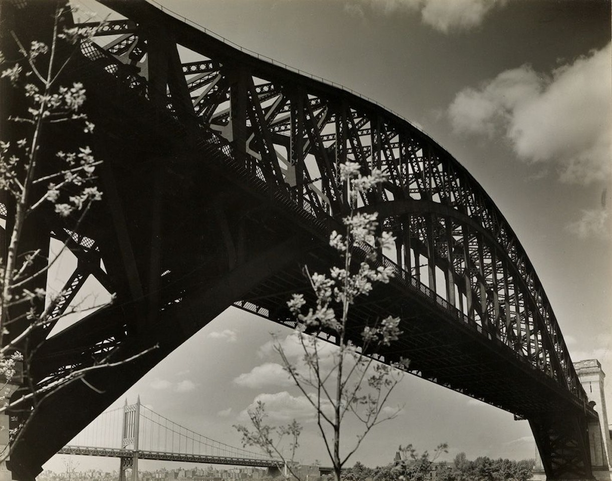 Hell Gate Bridge, Central Steel Arch Over East River by Berenice Abbott