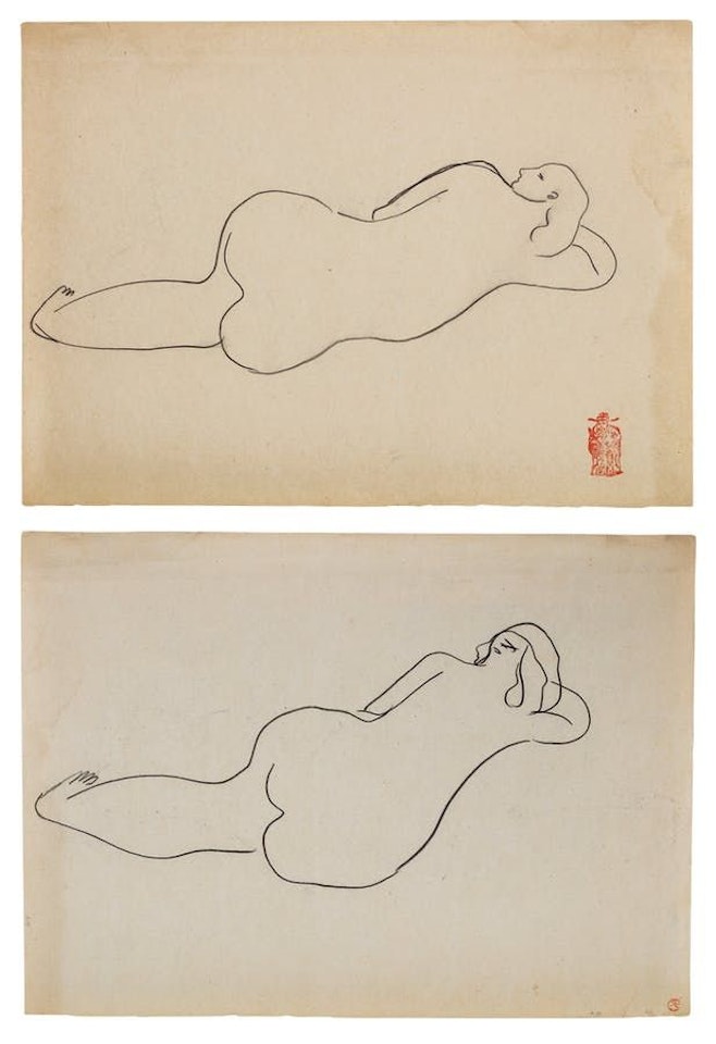 Rear View of a Nude by Sanyu