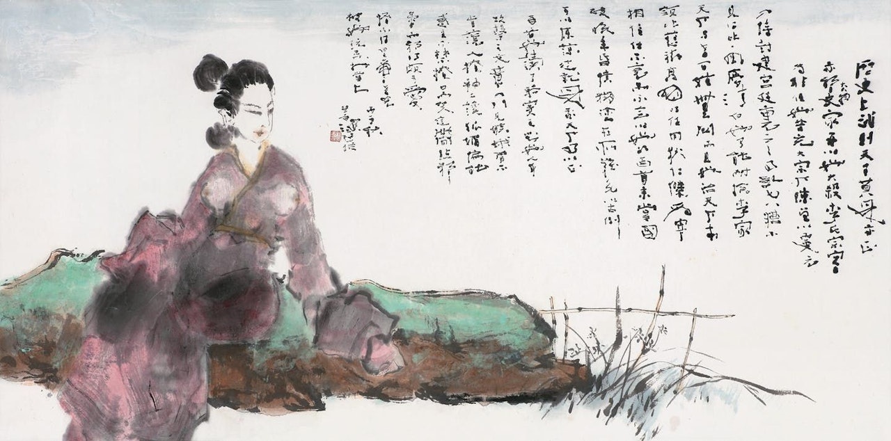 PORTRAIT OF EMPEROR WU by Yang Shanshen