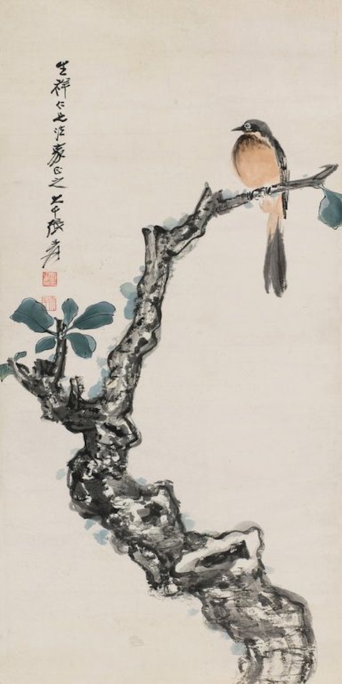 Flowers And Bird by Zhang Daqian