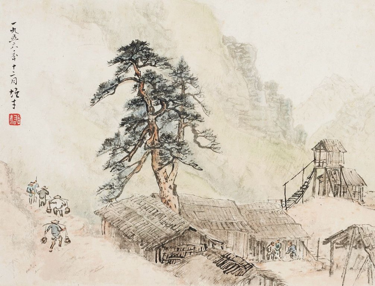 Building Sites On The Hill by Li Xiongcai