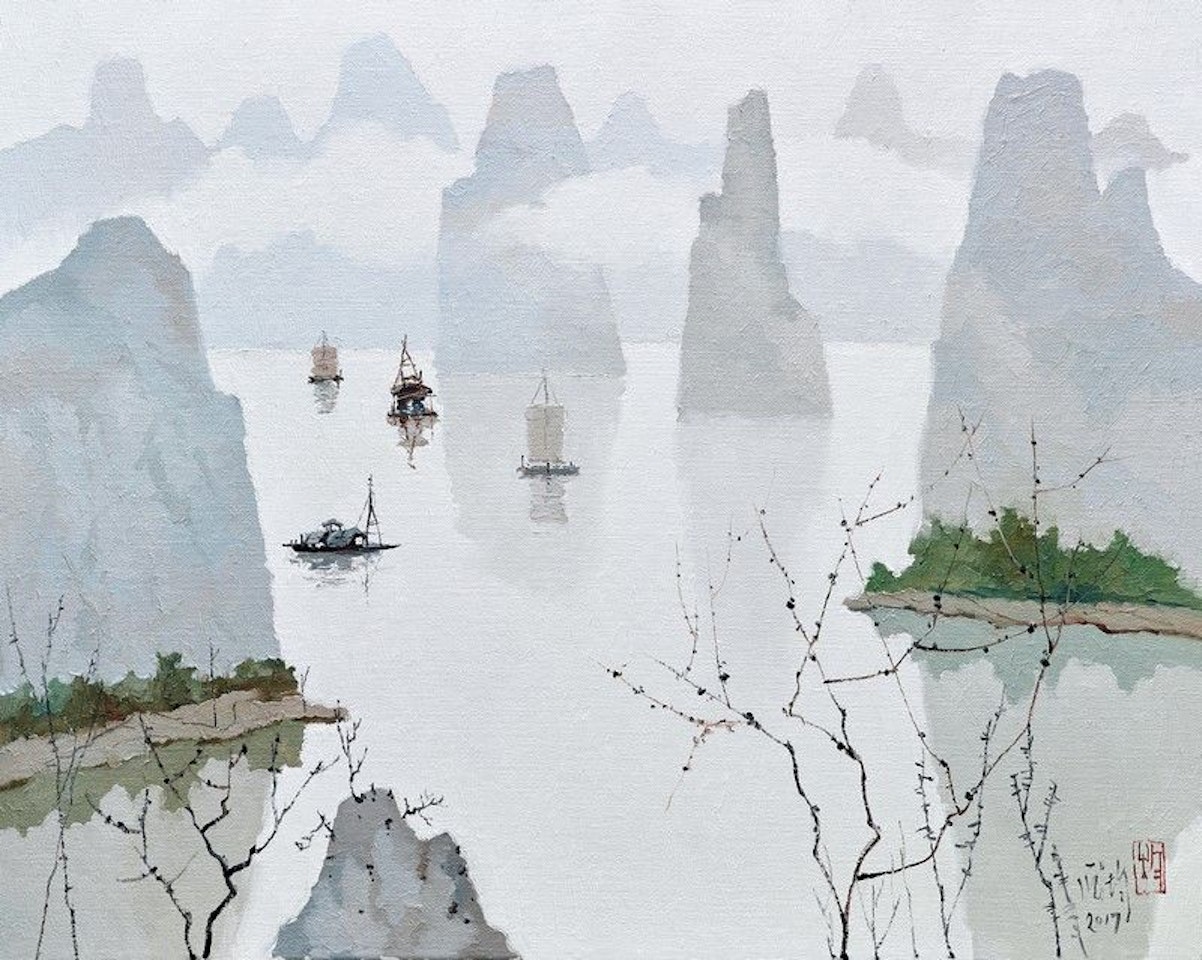 Riverside Landscape by Pang Jiun