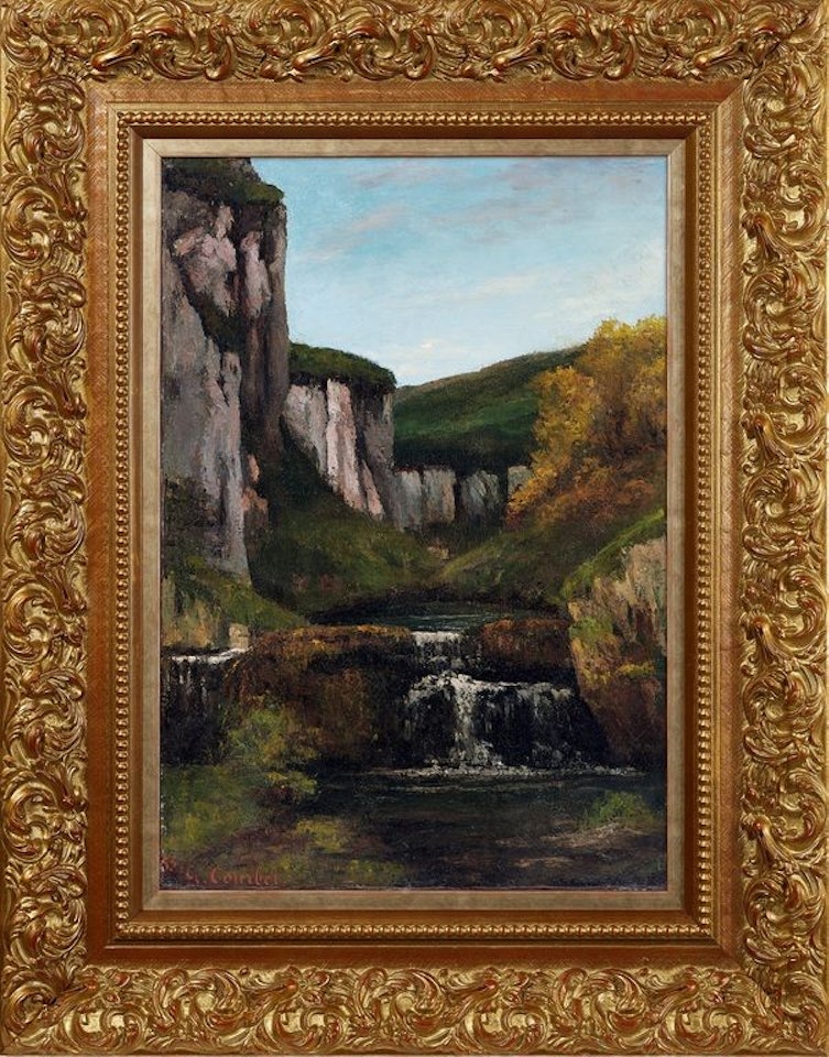 Roches Et Cascade by Gustave Courbet