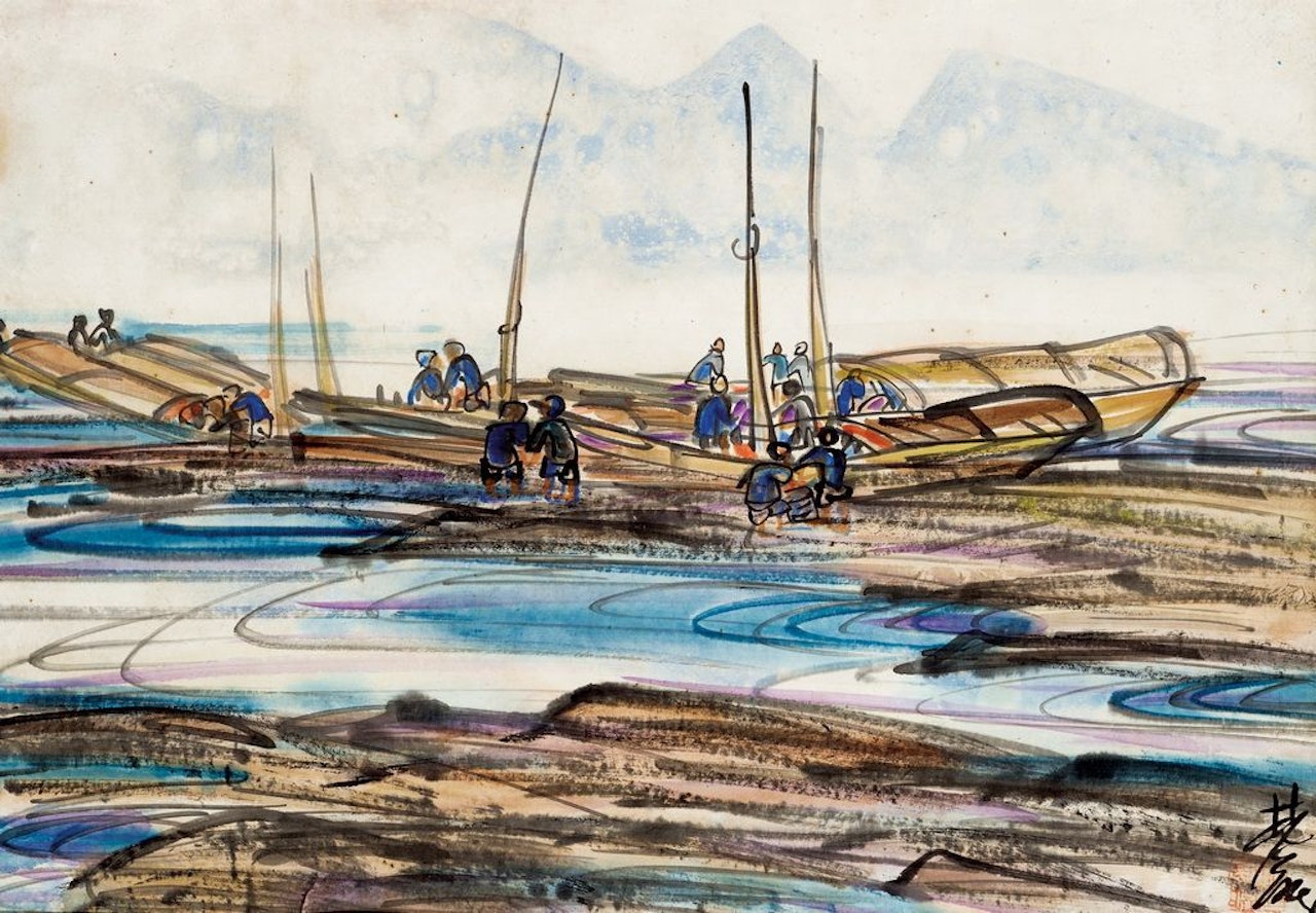 Along The River by Lin Fengmian