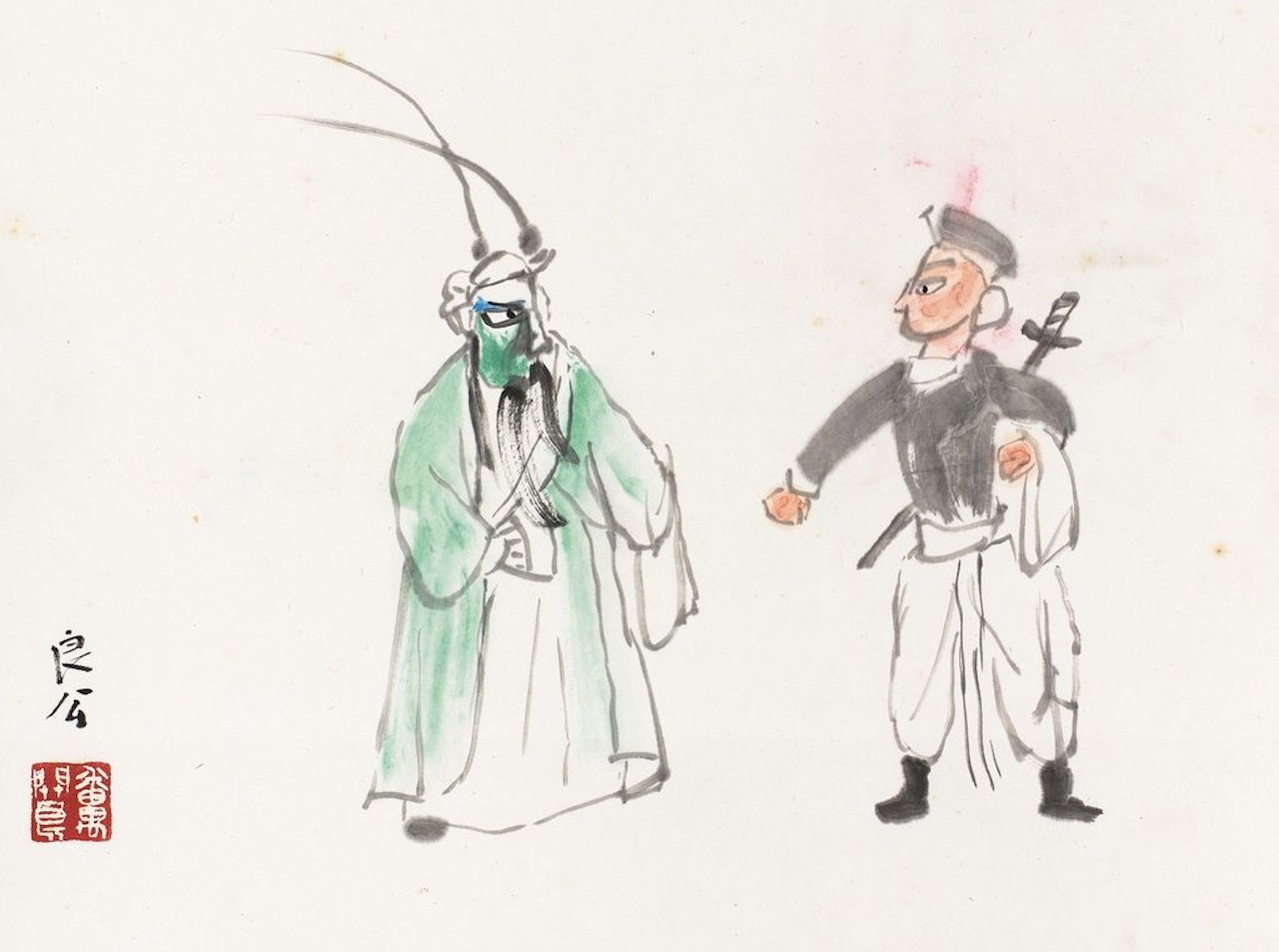 Chinese Opera Figures by Guan Liang