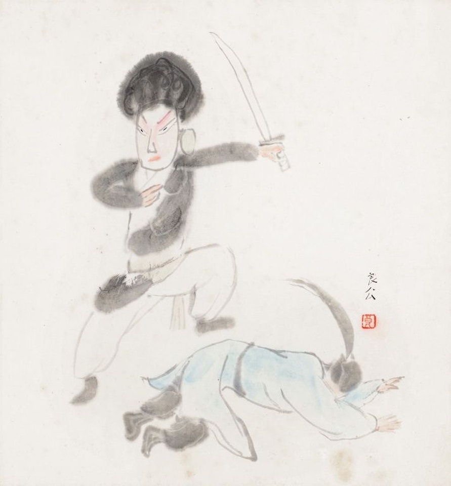 Chinese Opera Figures by Guan Liang