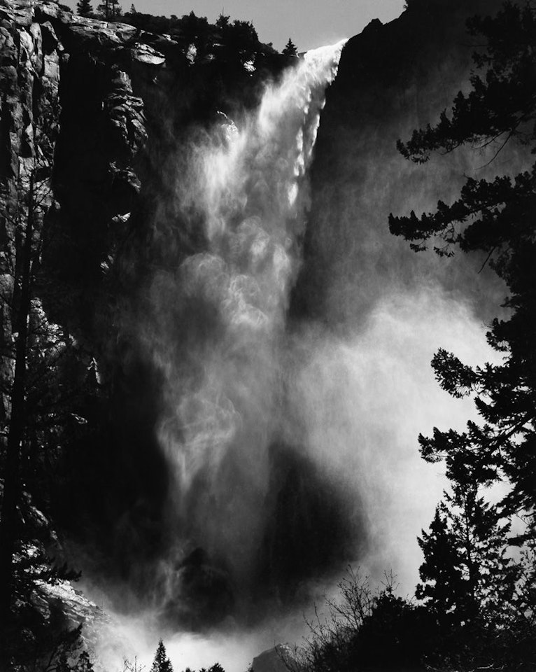 Yosemite In Spring; El Capitan and Yosemite Valley;  Bridal Veil Fall by Ansel Adams