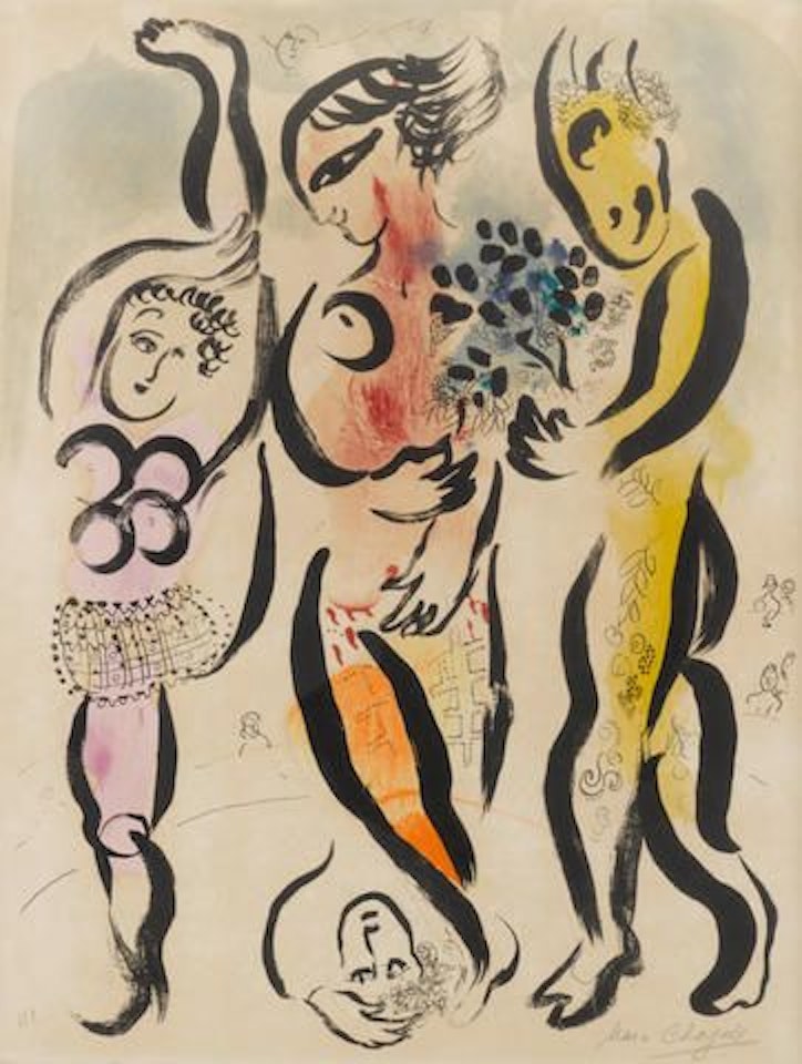 Les Trois Acrobates by Marc Chagall