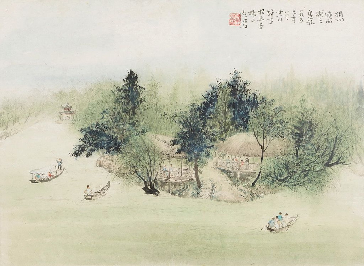 The Slender West Lake In Yang Zhou by Li Xiongcai