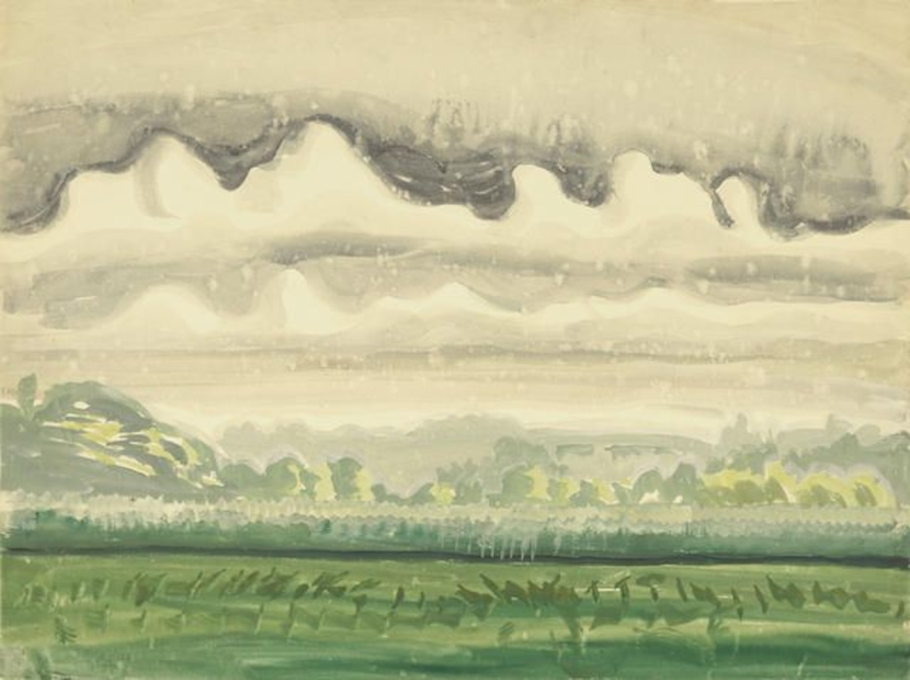 Untitled (Landscape in a Field) by Charles Burchfield