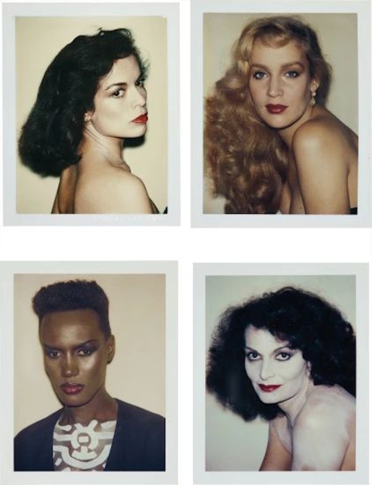 Bianca Jagger, Jerry Hall, Grace Jones, Diane von Fürstenberg by Andy Warhol