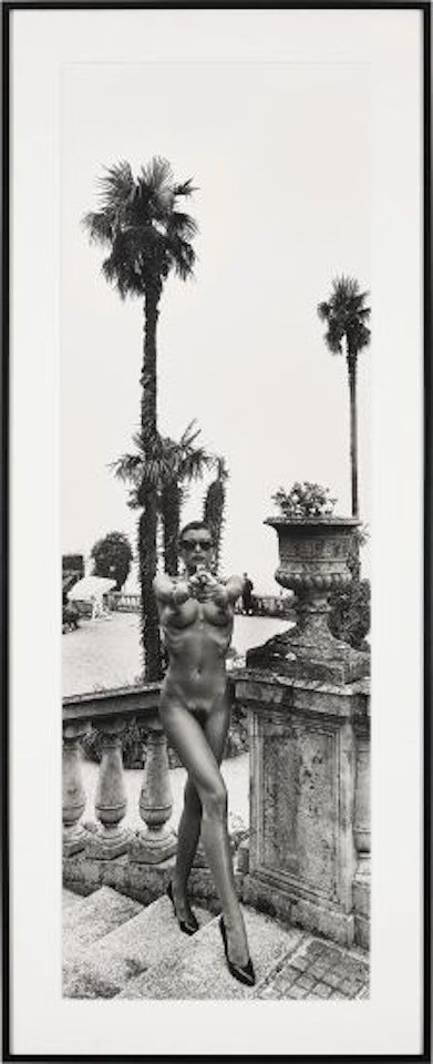 Panoramic Nude with Gun, Villa d'Este, Como by Helmut Newton