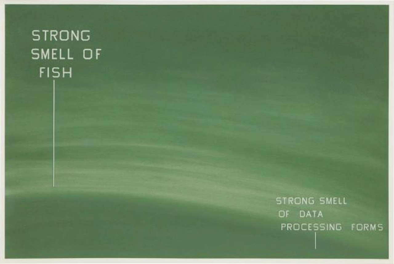 Strong Smell of Fish—Strong Smell of Data Processing Forms by Ed Ruscha