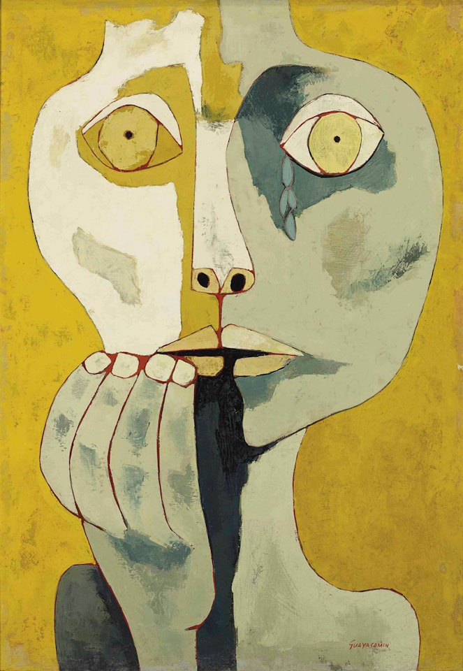Cabeza de niña triste by Oswaldo Guayasamin