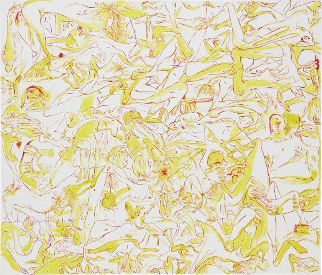 Tighter Flocky with Green Yellow by Sue Williams