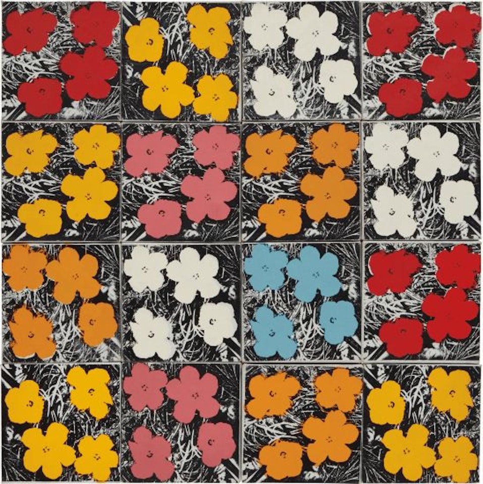 16 Flowers by Andy Warhol