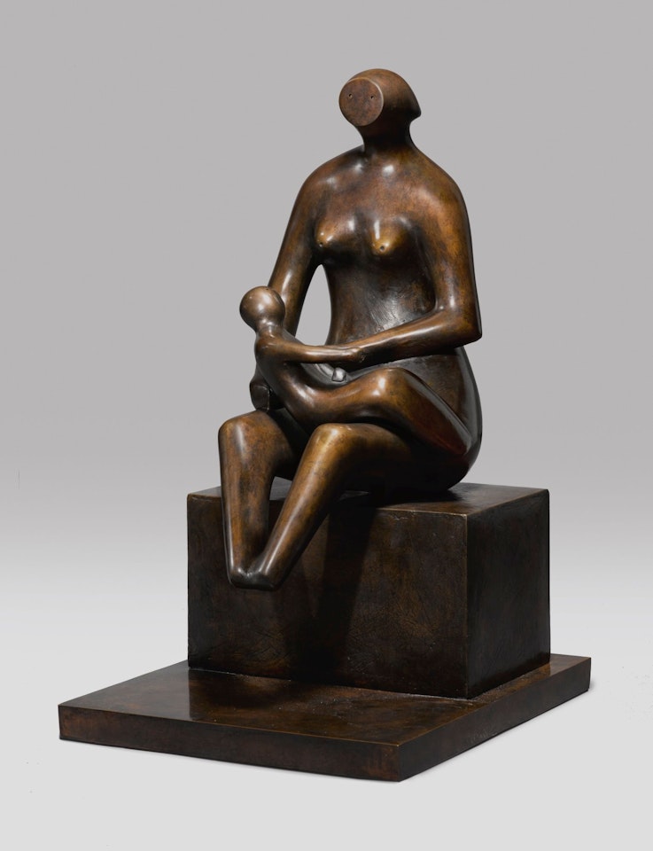 MOTHER WITH CHILD ON LAP by Henry Moore