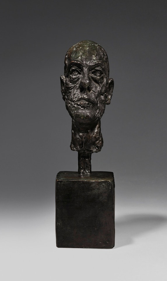 DIEGO (TÊTE SUR SOCLE CUBIQUE) by Alberto Giacometti