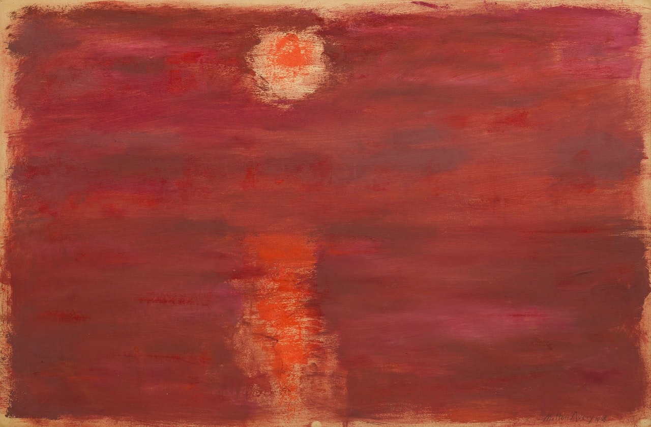 SETTING SUN by Milton Avery
