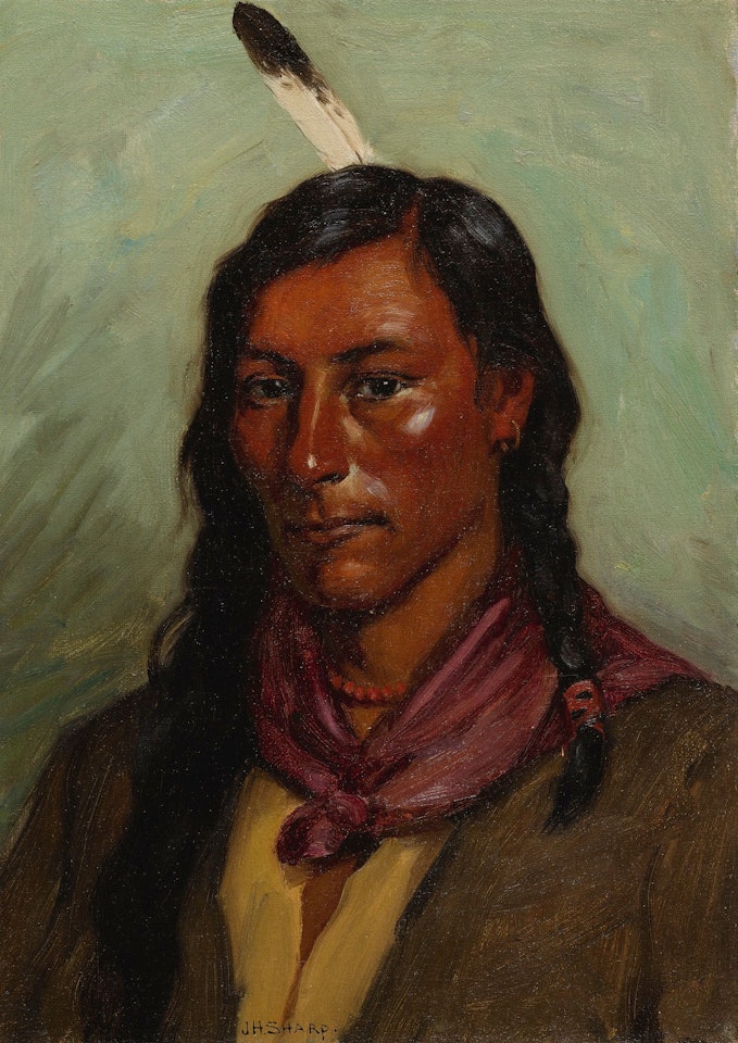 GEORGE EATS ALONE—BLACKFOOT by Joseph Henry Sharp