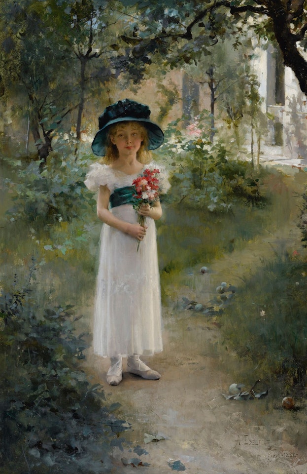 AU JARDIN by Albert Edelfelt