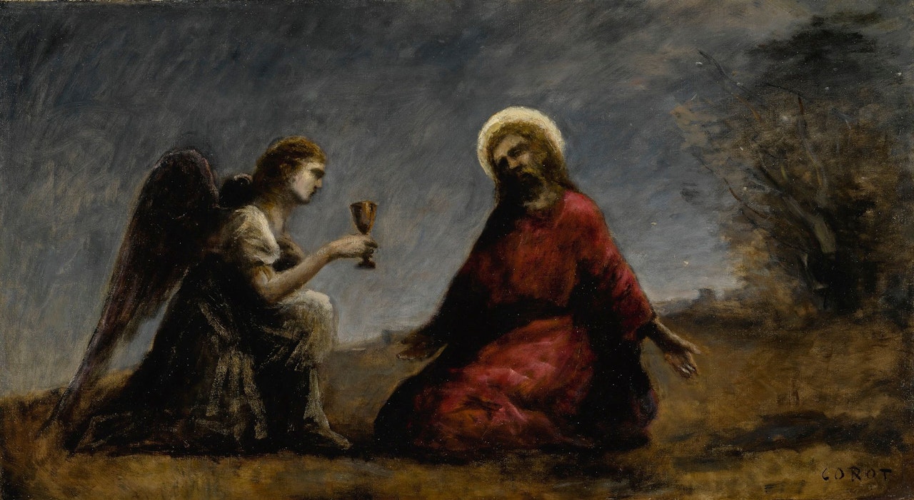 LE CHRIST AU JARDIN DES OLIVIERS by Jean Baptiste Camille Corot