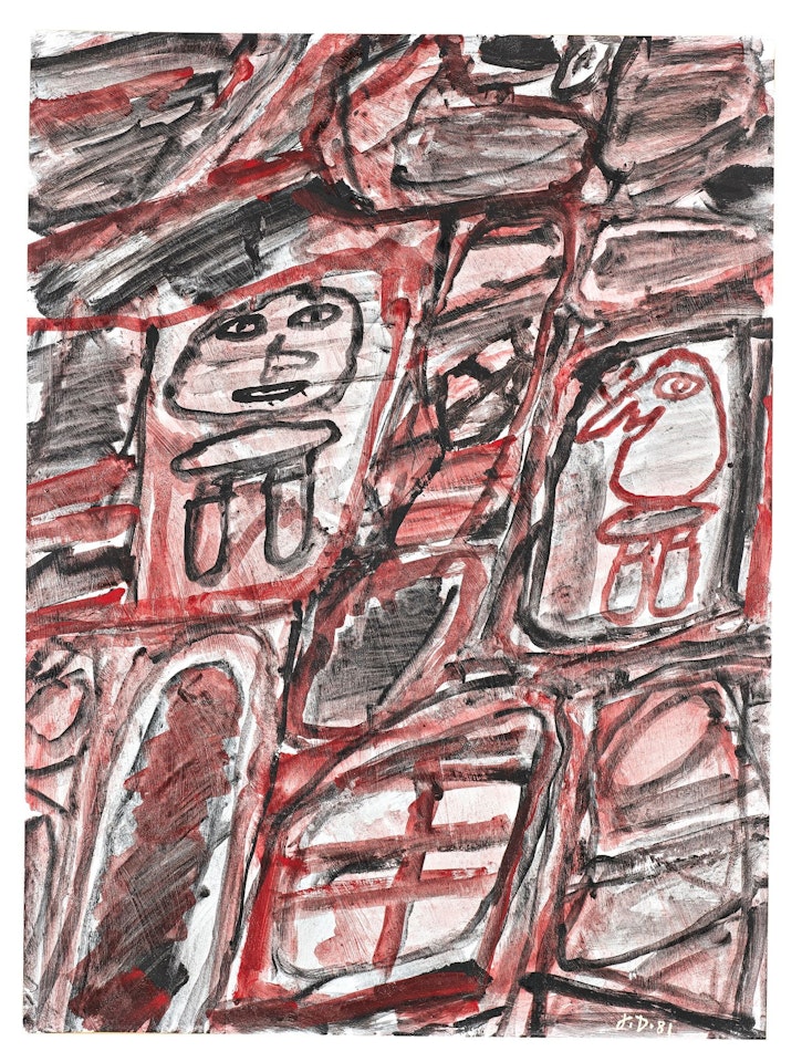 SITE AVEC DEUX PERSONNAGES by Jean Dubuffet