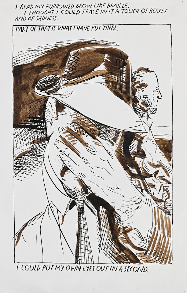 UNTITLED (I READ MY...) by Raymond Pettibon
