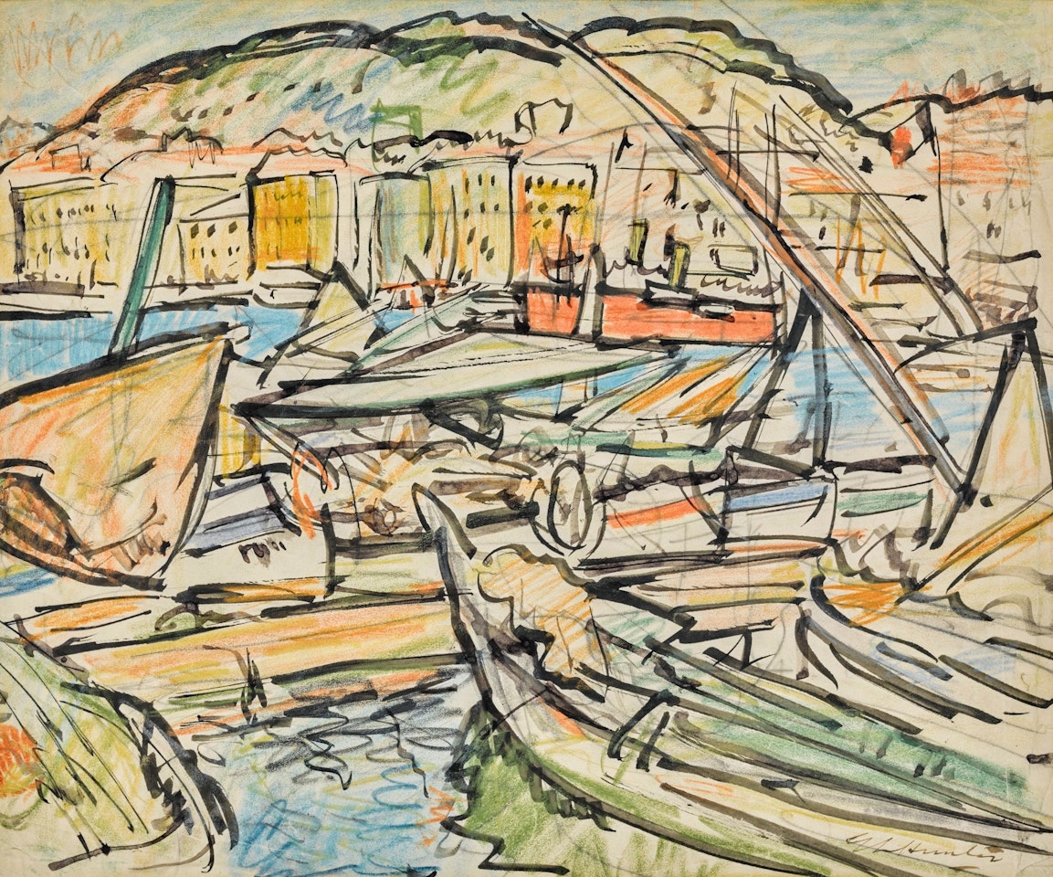 THE PORT OF MARSEILLES by George Leslie Hunter