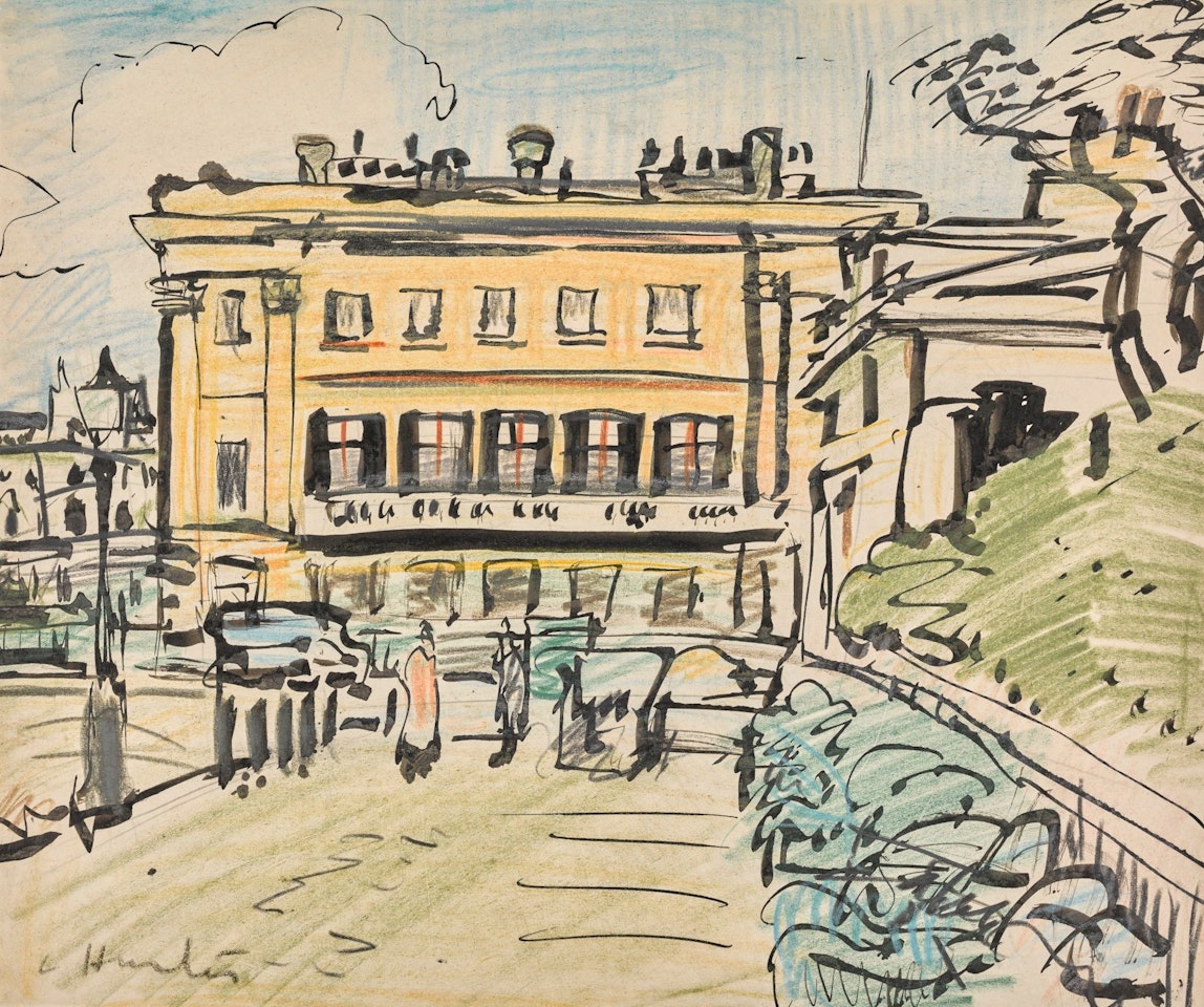 HYDE PARK CORNER by George Leslie Hunter