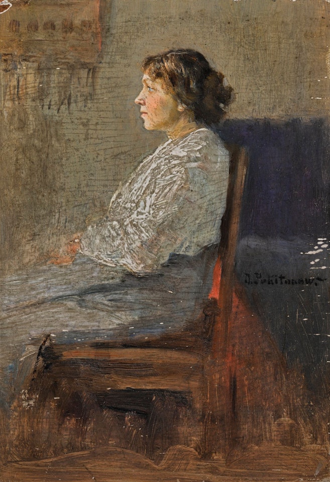 PORTRAIT OF A SEATED LADY by Ivan Pavlovitch Pochitonov