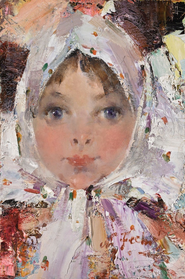 RUSSIAN GIRL IN HEADSCARF by Nicolai Fechin