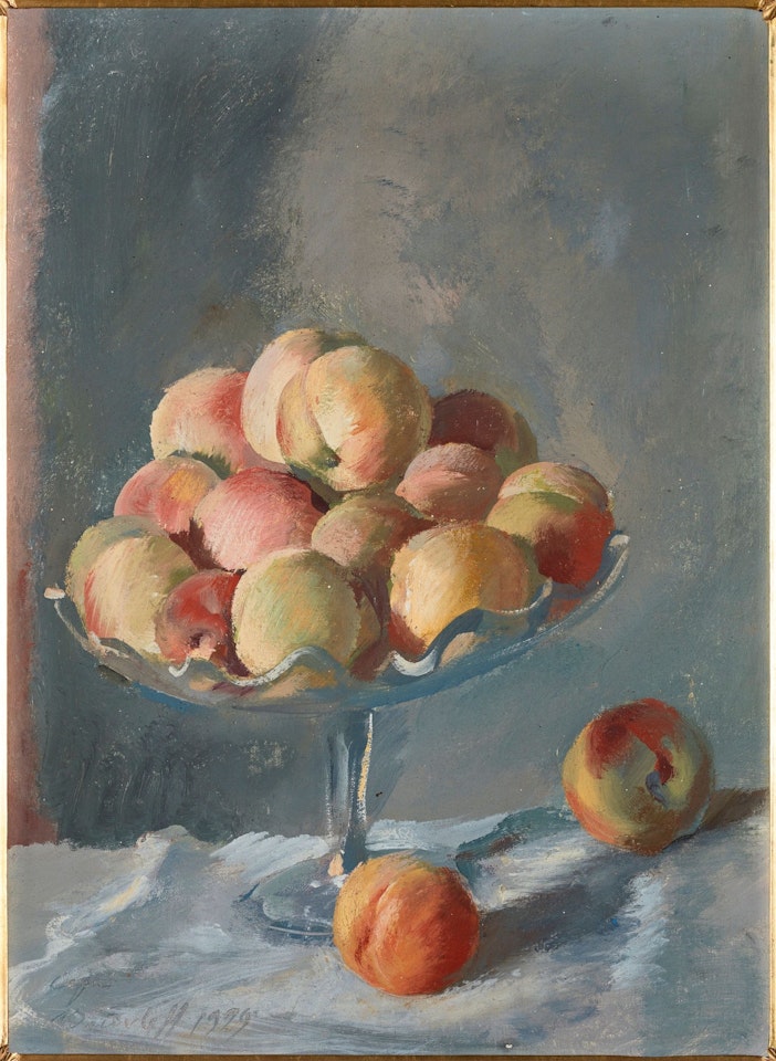 STILL LIFE WITH PEACHES by Alexander Evgenievich Yakovlev